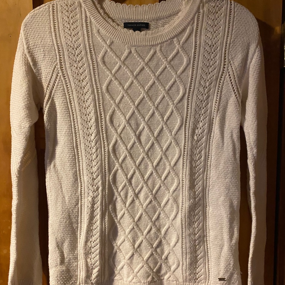 White Knit Tommy Hilfiger Sweater